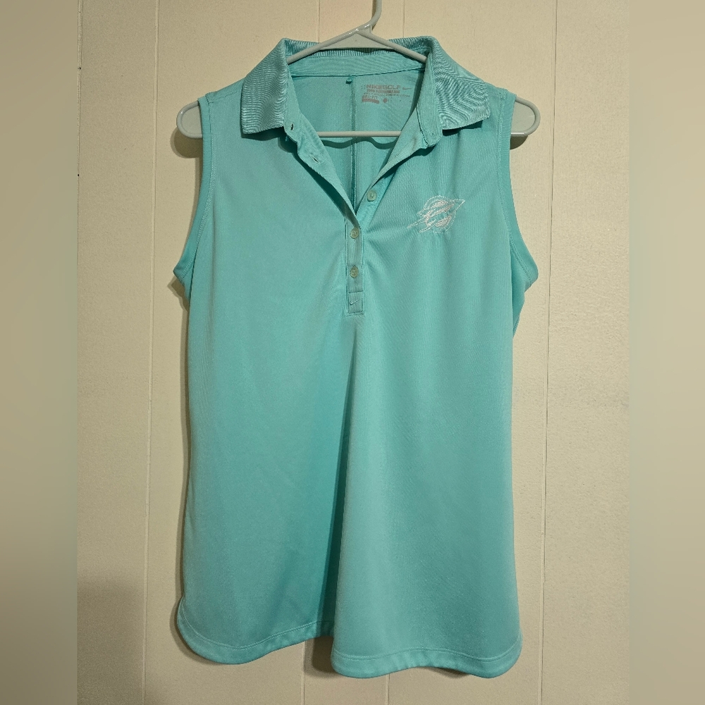 Nike Blue Polo Tank Top with Collar